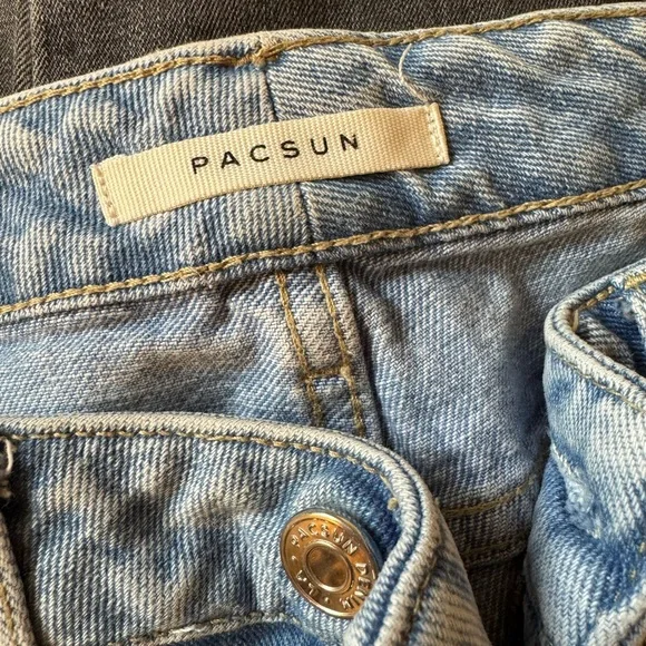 PacSun Blue Mom Jean Distressed Jeans - Picture 3 of 4